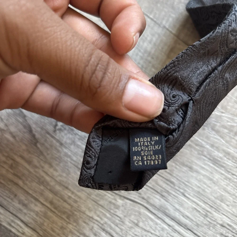Banana Republic Black Jacquard Silk Tie